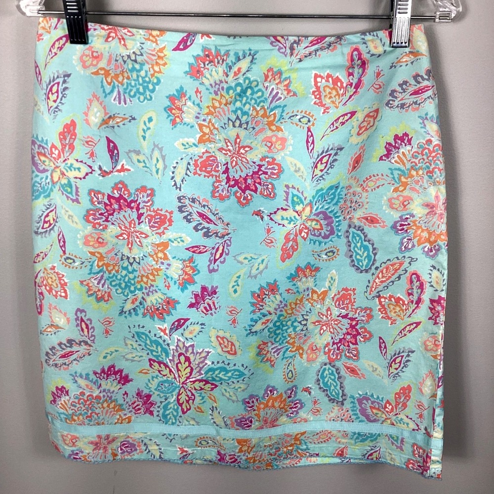 Sigrid Olsen Sport‎ Floral Skirt Women's Size 4 Pastel Multicolor Floral Spring